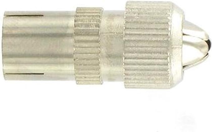 Kopp coaxstekker recht female 6.5 mm metaal