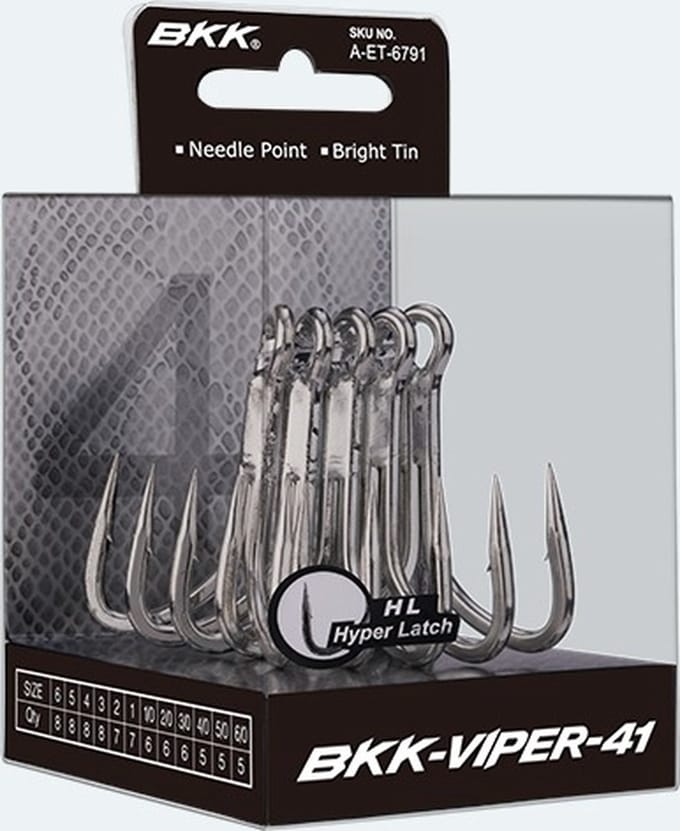 BKK Viper-41 Treble Hook Nickel / #1/0