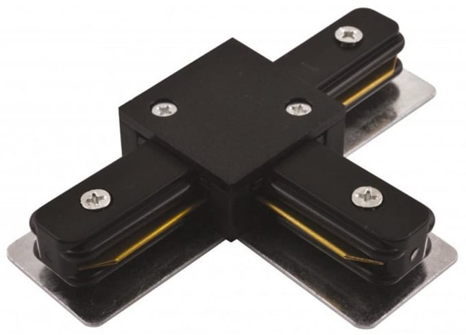 Spanningsrail Doorverbinder - T Koppeling - 1 Fase - Zwart