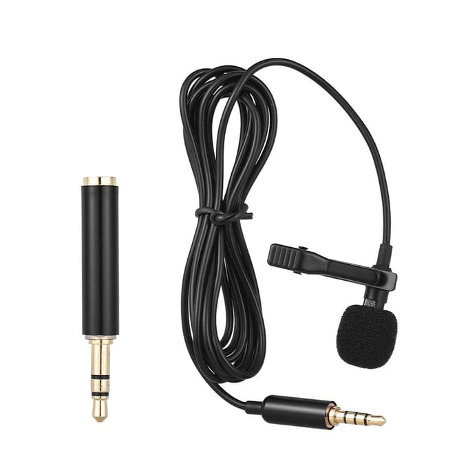 Mini Draagbare Clip-on Lavalier Microfoon EY-510A Jack Wired Condensator Microfoon voor smartphone DSLR Camera en Computer