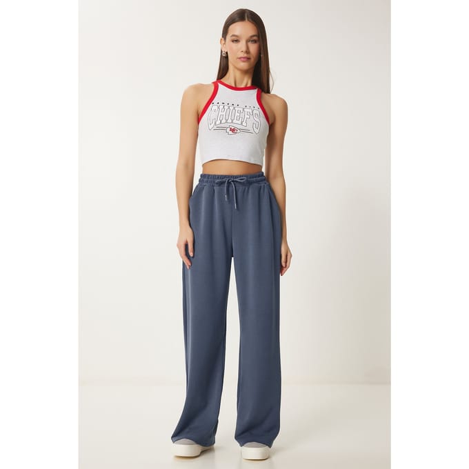 Wijde broek met trekkoord in de taille