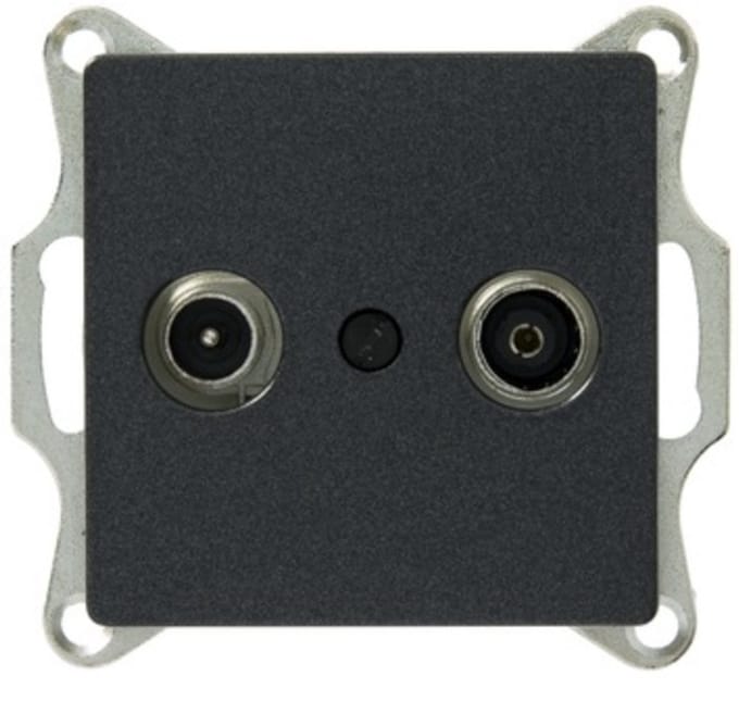 Siemens delta contactdoos coax universeel antraciet