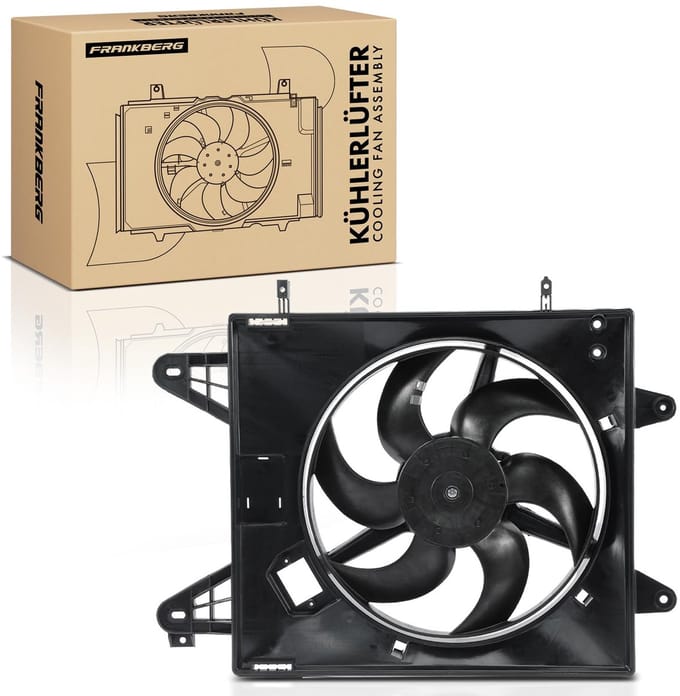 Frankberg 1x Motorradiator enkele ventilator