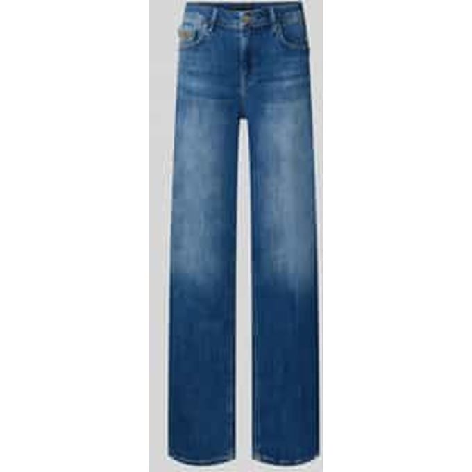 Straight fit jeans van katoenmix model 'KIRA'
