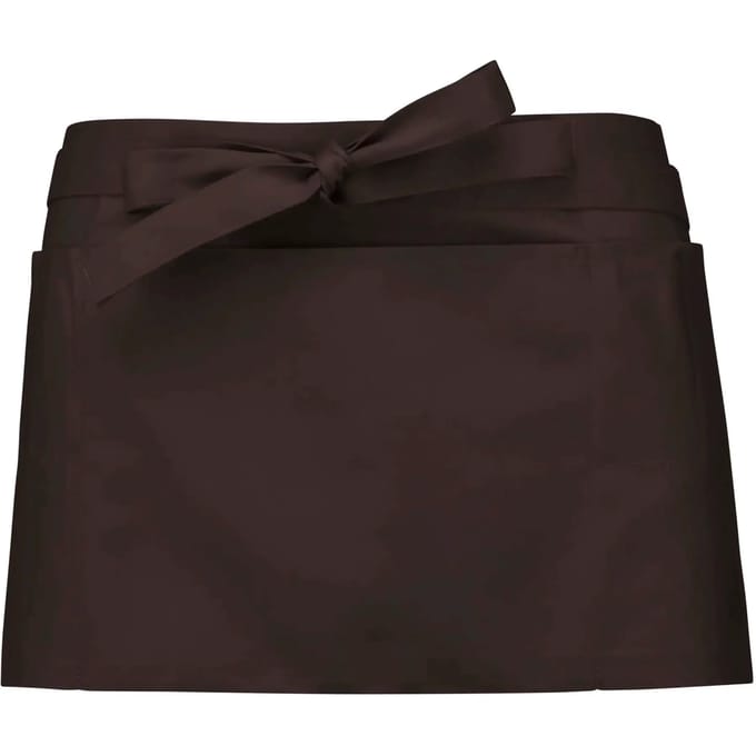 Kariban Polykatoen kort schort K896 - Chocolate - One size