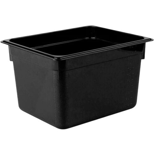 GGM Gastro (12 Stück) Polycarbonat-Behälter GN 1/2 - Schwarz - Höhe: 200mm Zwart