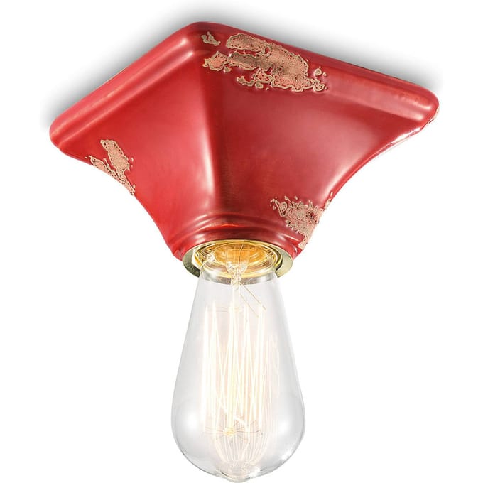 Ferroluce Plafondlamp C135 rood