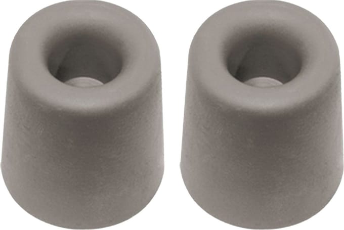 QlinQ Deurbuffer - 2x - deurstopper - grijs - rubber - 35 x 30 mm - schroefbevestiging