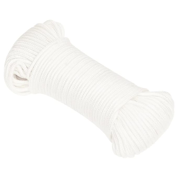 vidaXL - Boottouw - 3 - mm - 50 - m - polypropyleen - volwit