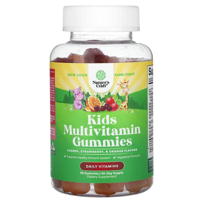 Nature's Craft, bonbons multivitaminés pour enfants, 90 bonbons