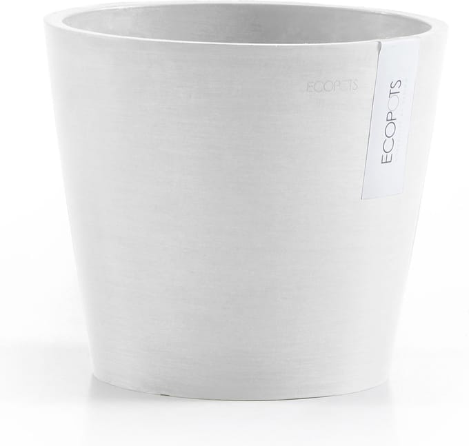 Ecopots Amsterdam 20 - Pure White - Ø20 x H17,1 cm - Ronde witte bloempot