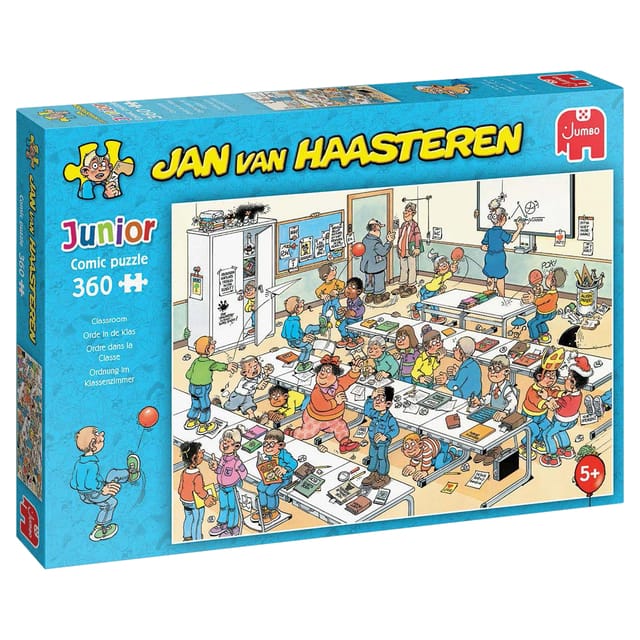 Jan van Haasteren Junior - Het Klaslokaal - 360 stukjes - Kinderpuzzel