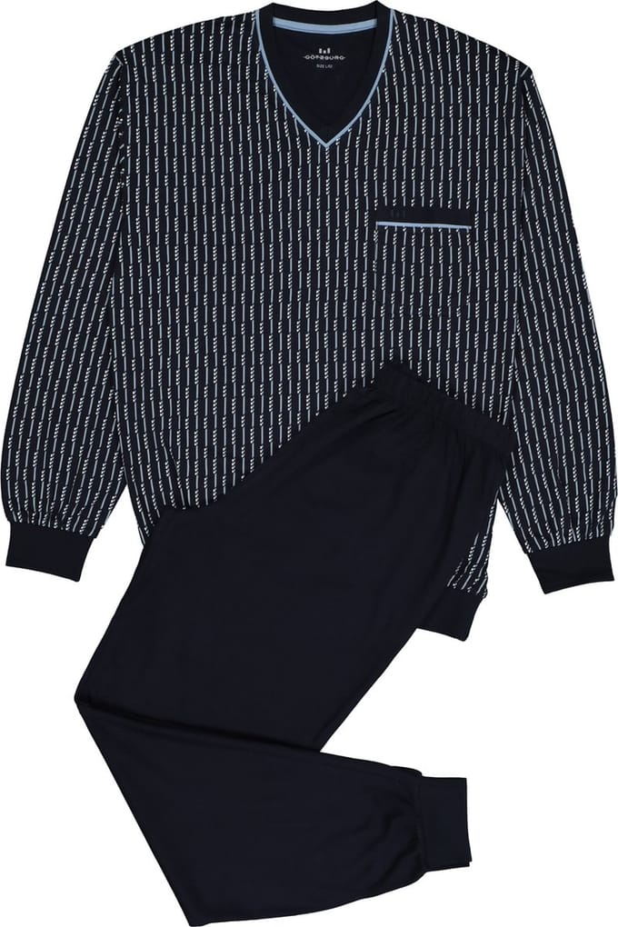 Gotzburg heren pyjama donkerblauw Jeroen  - 58