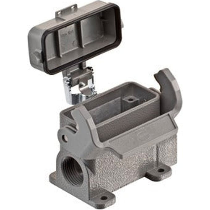 Harting 10A Oppervlakte Bevestiging Behuizing 2xM20 - 19200100295
