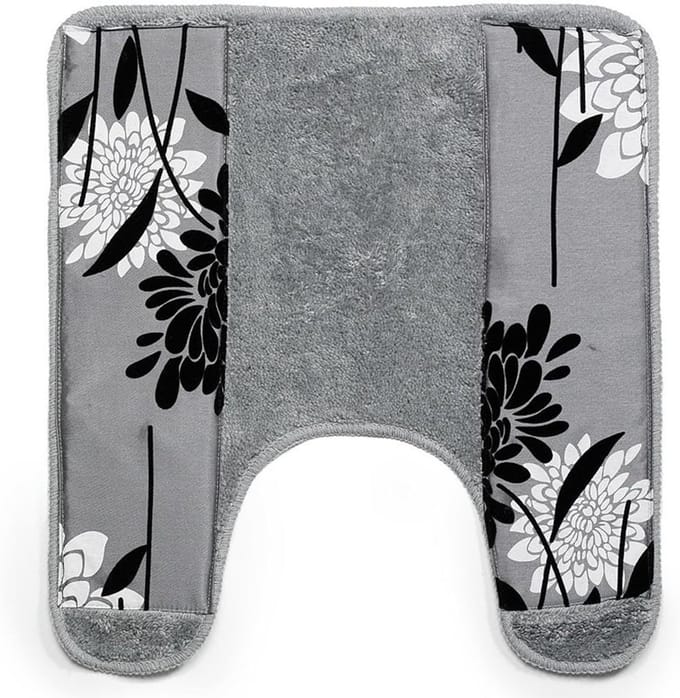 Badmat Contour - Badkamer Accessoire - Veiligheid Douche - Antislip Rubberen Achterkant - 61 x 53 cm - Grijs