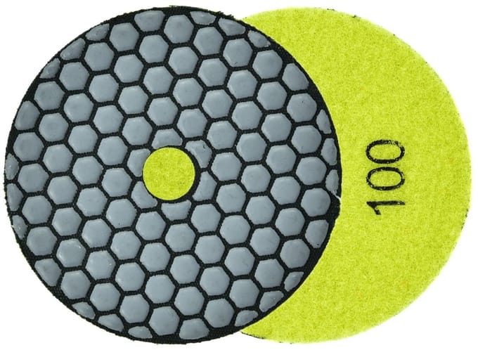 GEKO Diamant polijstpad - 100 mm - Droog gebruik - Klittenband bevestiging