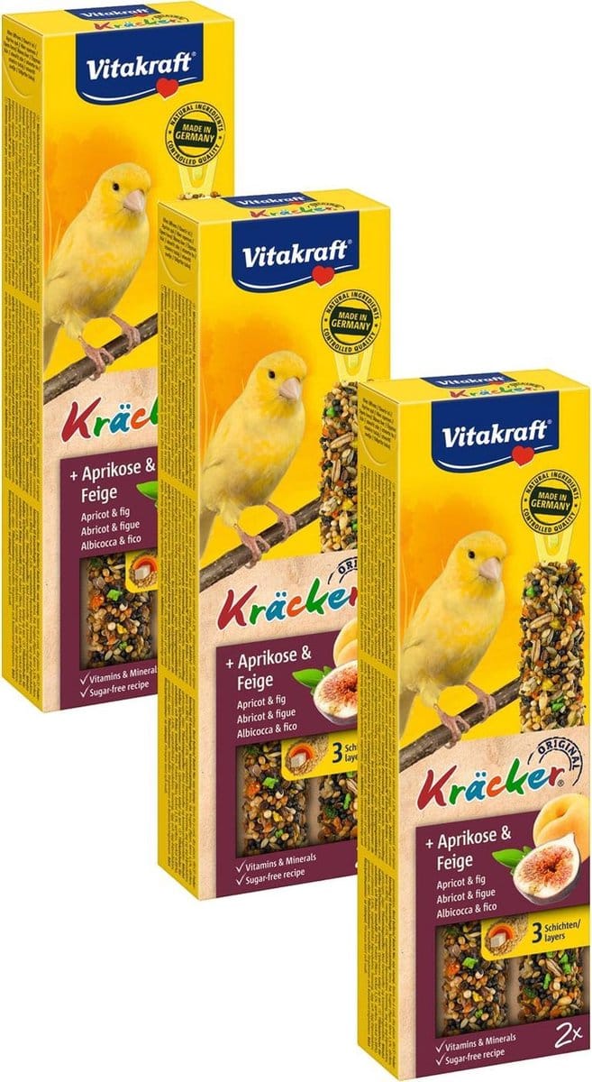 Vitakraft Kanarie Kracker 2 stuks - Vogelsnack - 3 x Fruit