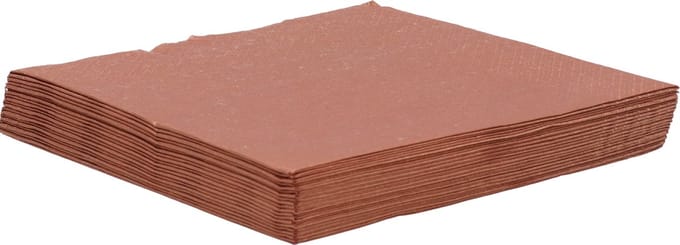 Maki uni servetten - 20x st - 33 x 33 cm - koper - lunch/diner servetten