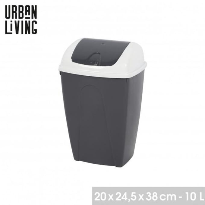 "PASHA" FLIP PRULLENBAK 10L TWEEKLEURIG WIT EN MOONROCK