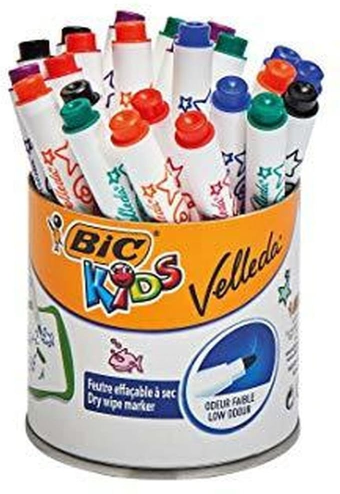 Set Viltstiften Bic Kids Mini Velleda 24 Onderdelen Whiteboard Multicolour