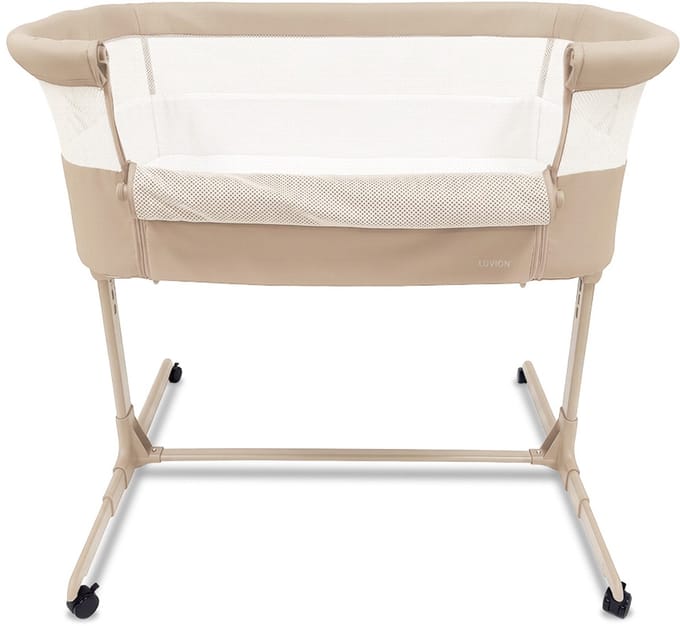 LUVION® Co Sleeper Daylight Sand – Aanschuifbedje – Baby Wieg – Co-Sleeper – Verstelbaar – Inclusief Matras – Beige