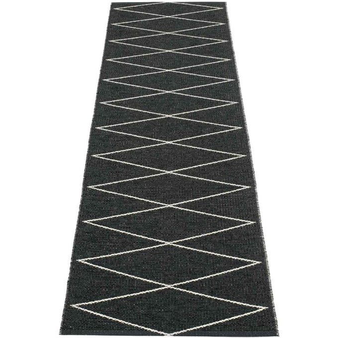 Pappelina - Max vloerkleed - zwart - 70 x 320 cm