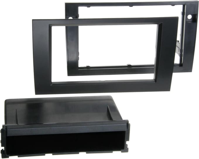 2-DIN Paneel geschikt voor Audi A4 (8E) - Seat Exeo (3R) Kleur: Zwart