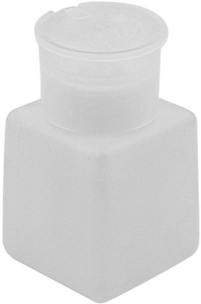 Dailygoods - Anti-statische push down pomp - Alcohol dispenser - Compact vierkant - 100ml - Herbruikbare flessen - Ideaal voor cleanrooms