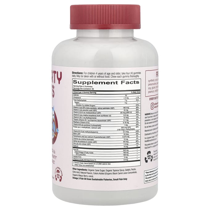 SmartyPants, Kinderformule, Kersenbes, 120 Gummies