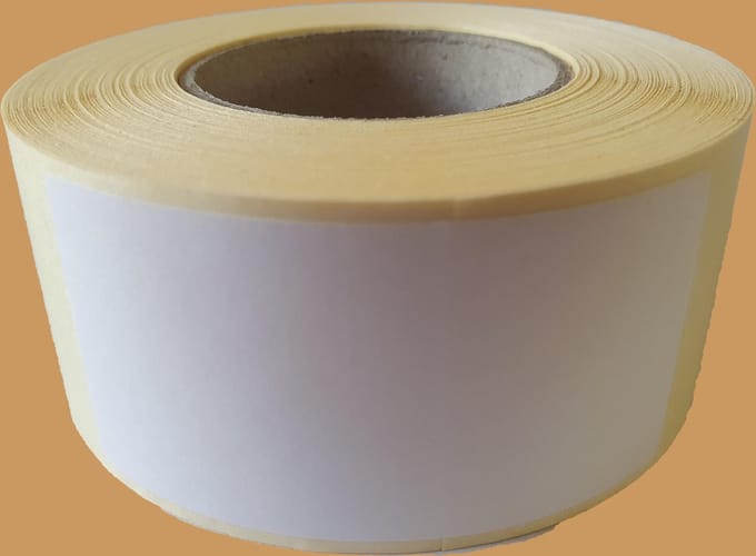 Blanco etiketten op rol - 70 x 35 mm rechthoek - mat wit