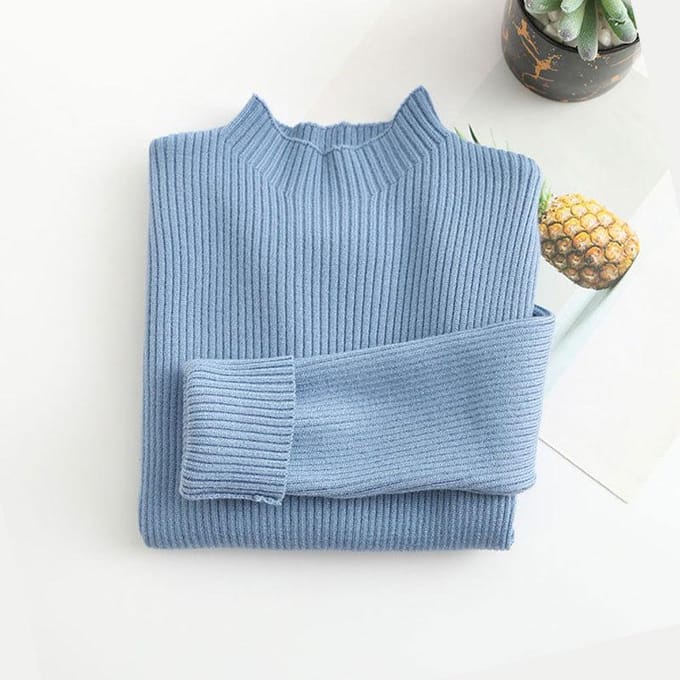 Meisjes Basis Trui Winter Veelzijdig Jongens Baby Halfhoge Hals Dunne Gebreide Trui Kinder 160 barnsteen