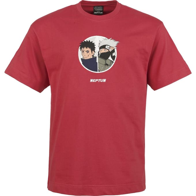 Naruto - Anime Oversized T-shirt - Kakashi and Obito - Oversize - L tot XL - voor Mannen - rood