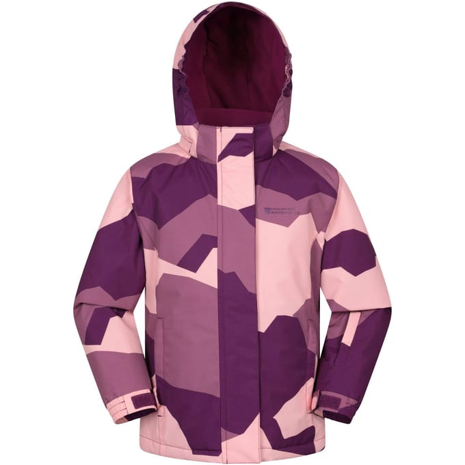 Mountain Warehouse Ski jas voor kinderen/kleuters Sneeuwklokje aquarel (Bes)