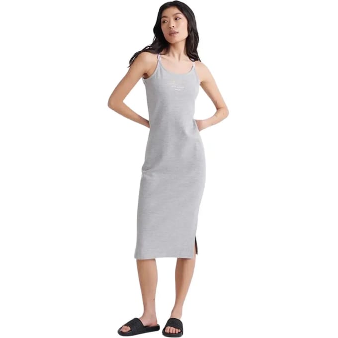Superdry Urban Bodycon Mouwloze Jurk Grijs S Vrouw