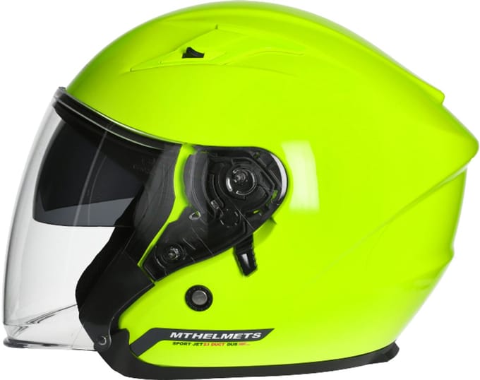 Helm MT Avenue Solid fluor geel Maat XS