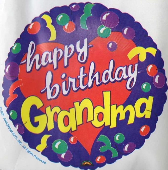 folieballon - happy birthday Grandma
