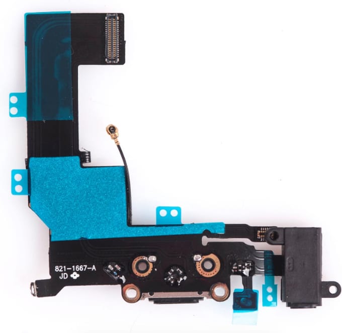 Geschikt voor iPhone 5s dock connector - zwart