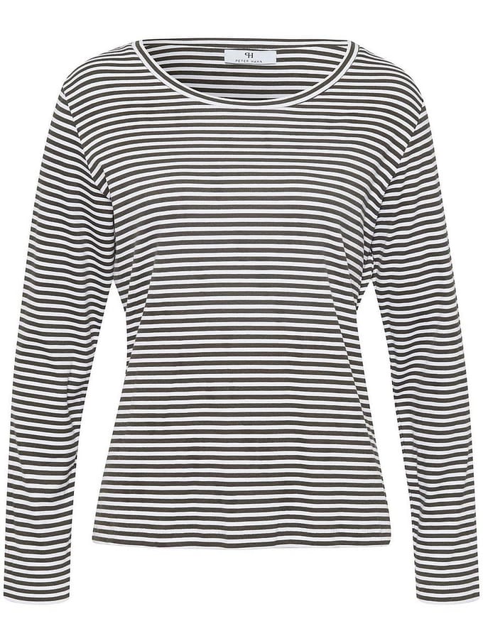 Shirt ronde hals en lange mouwen Van Peter Hahn grijs