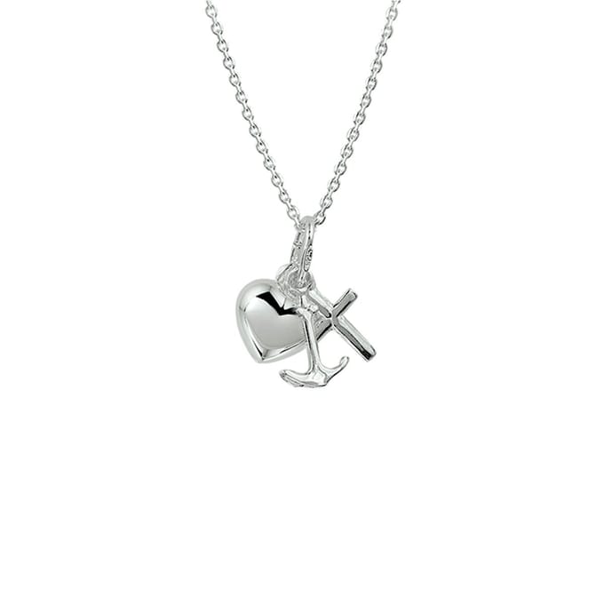 Zilver Gerhodineerde Collier geloof 1329789