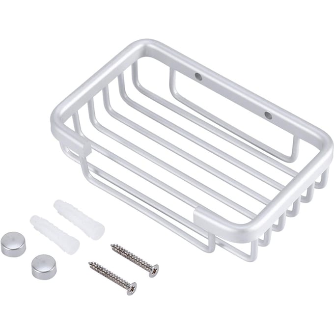 Huishoudelijke muur?Gemonteerde Afdruipende Zeepbakje Houder Container Badkamer Accessoire white