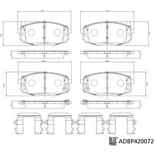 Remblokset BLUE PRINT ADBP420072