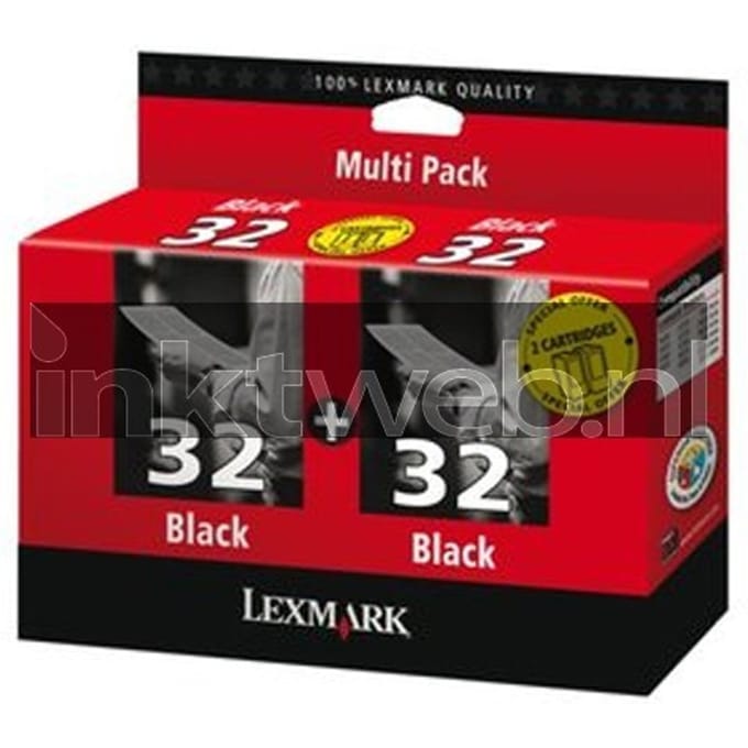Lexmark 32 twin-pack zwart (Origineel)