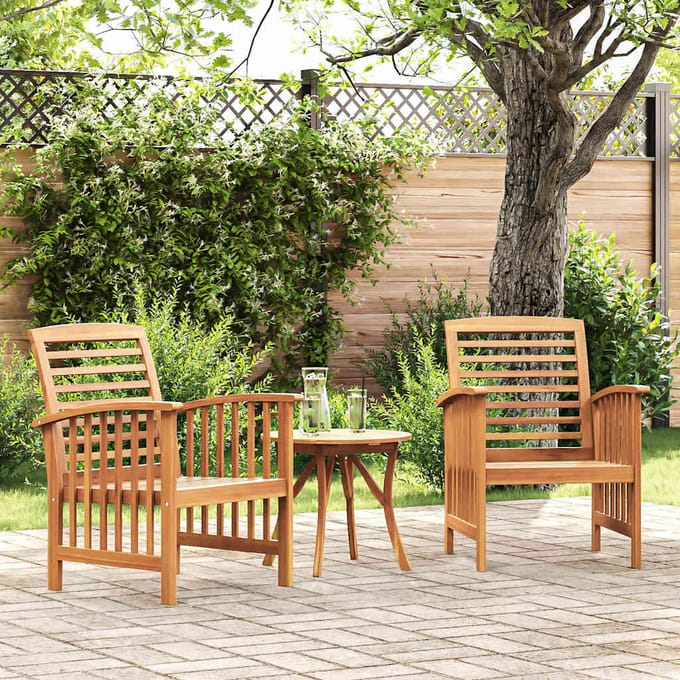 vidaXL - Tuinstoelen - 2 - st - massief - acaciahout