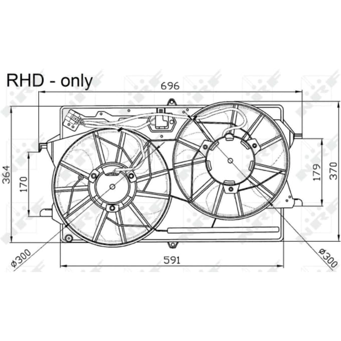 Koelventilatorwiel, motorkoeling NRF 47033