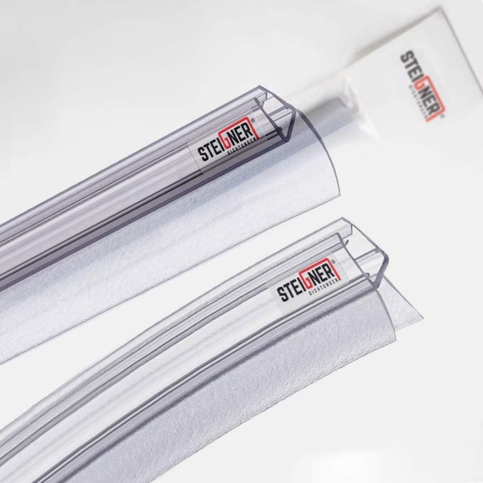 Doucheafdichting Set voor Glasdikte 3,5-5 mm - 100cm Universele U-Vorm Afdichtstrip