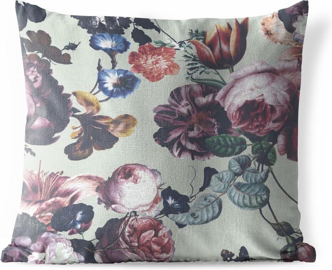Tuinkussen - Bloemen - Roze - Groen - 40x40 cm - Weerbestendig