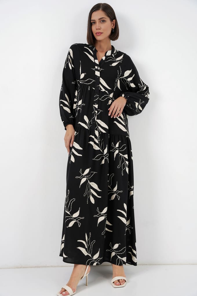 Gepubliceerd V-hals Maxi Jurk