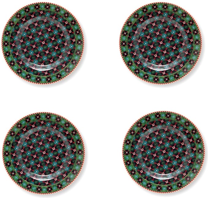 Pip Studio Berry Blues - Petit four bordjes set - Donkerblauw - Porselein