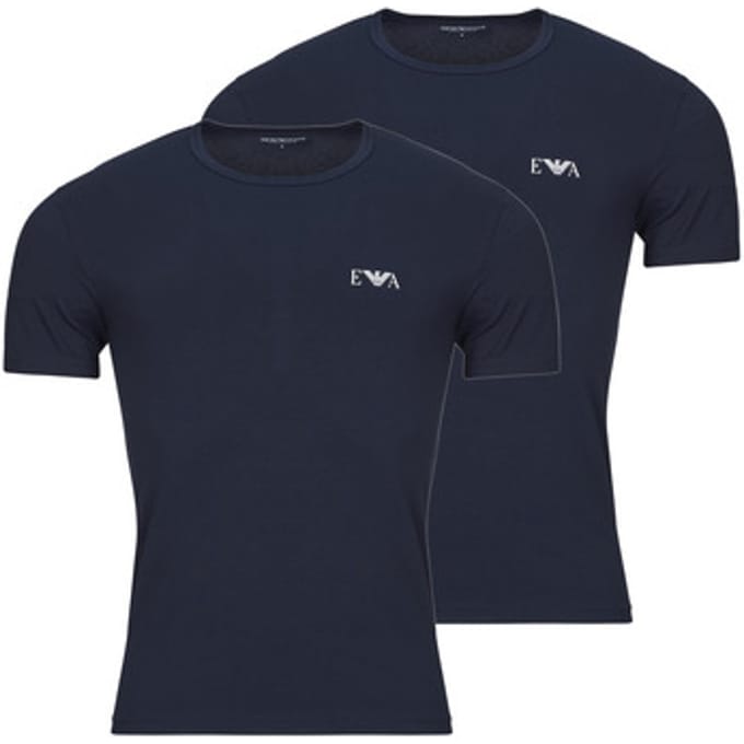 Emporio Armani Stretch Jersey Fitted Loungewear Shirt Heren (2-pack) - Maat L