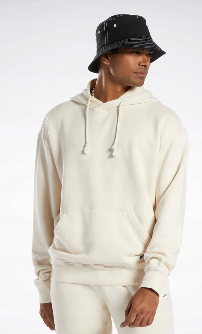 Reebok - Herensweatshirt - Crème - Met Capuchon - Maat S